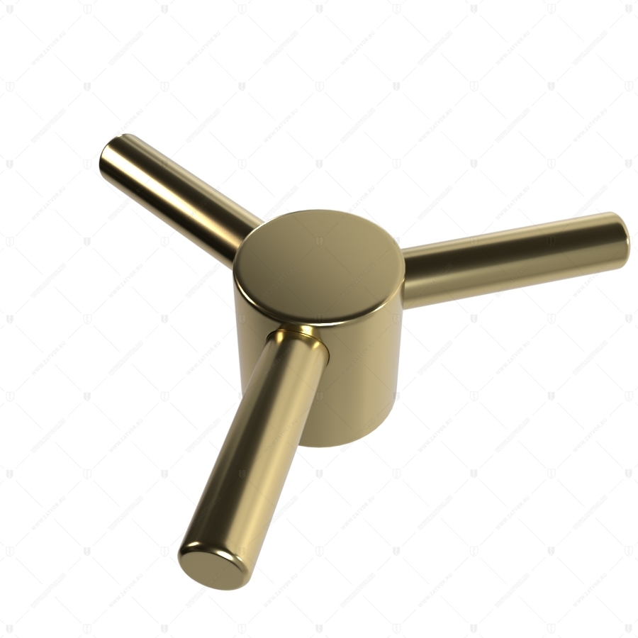 Поворотный точеный трёхлепестковый штурвал 3л-165