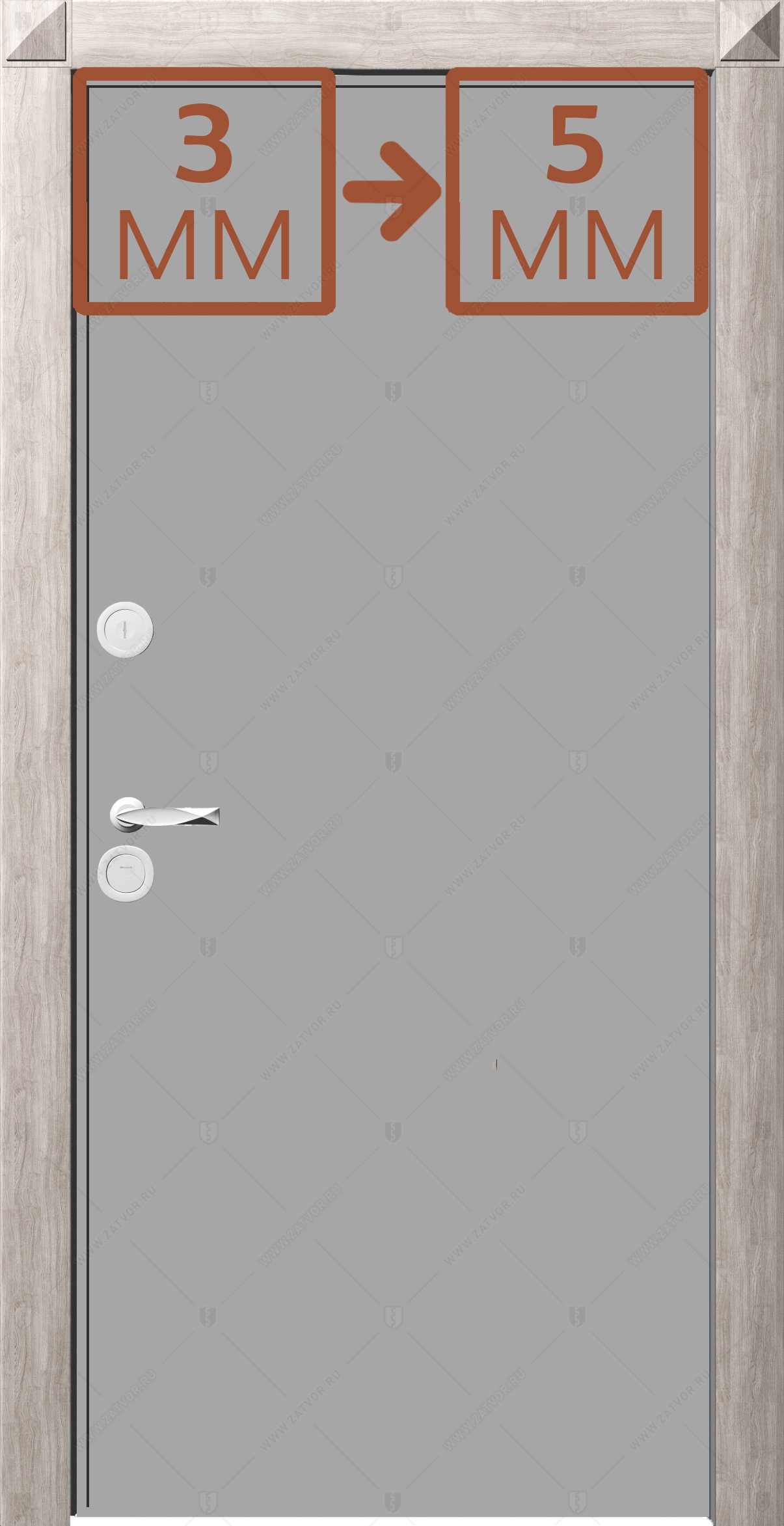 Замена наружного листа 3мм на лист 5мм в конструкциях Б-2, Б-3, Б-4