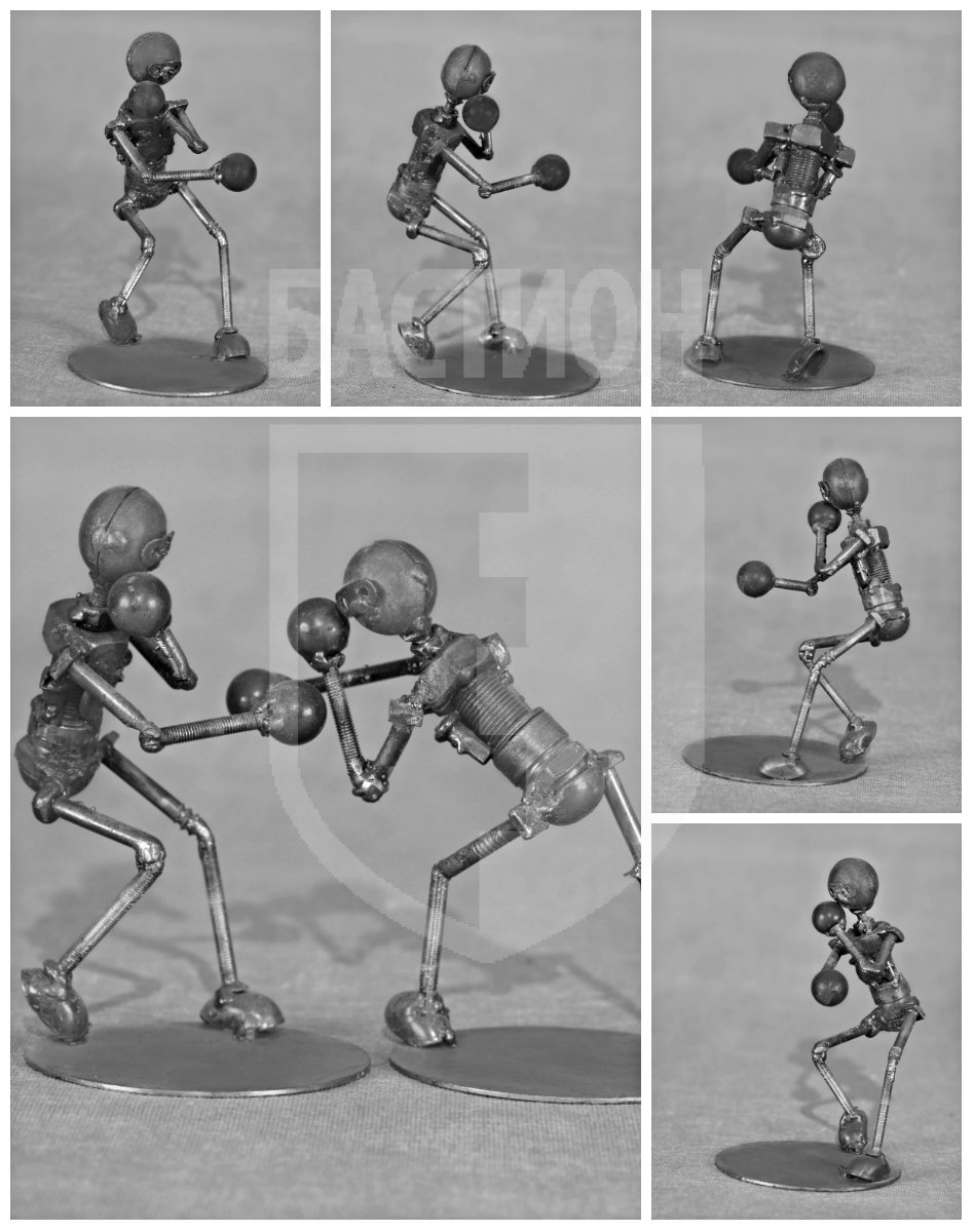 Металлическая декоративная фигурка "Боксёры"_0