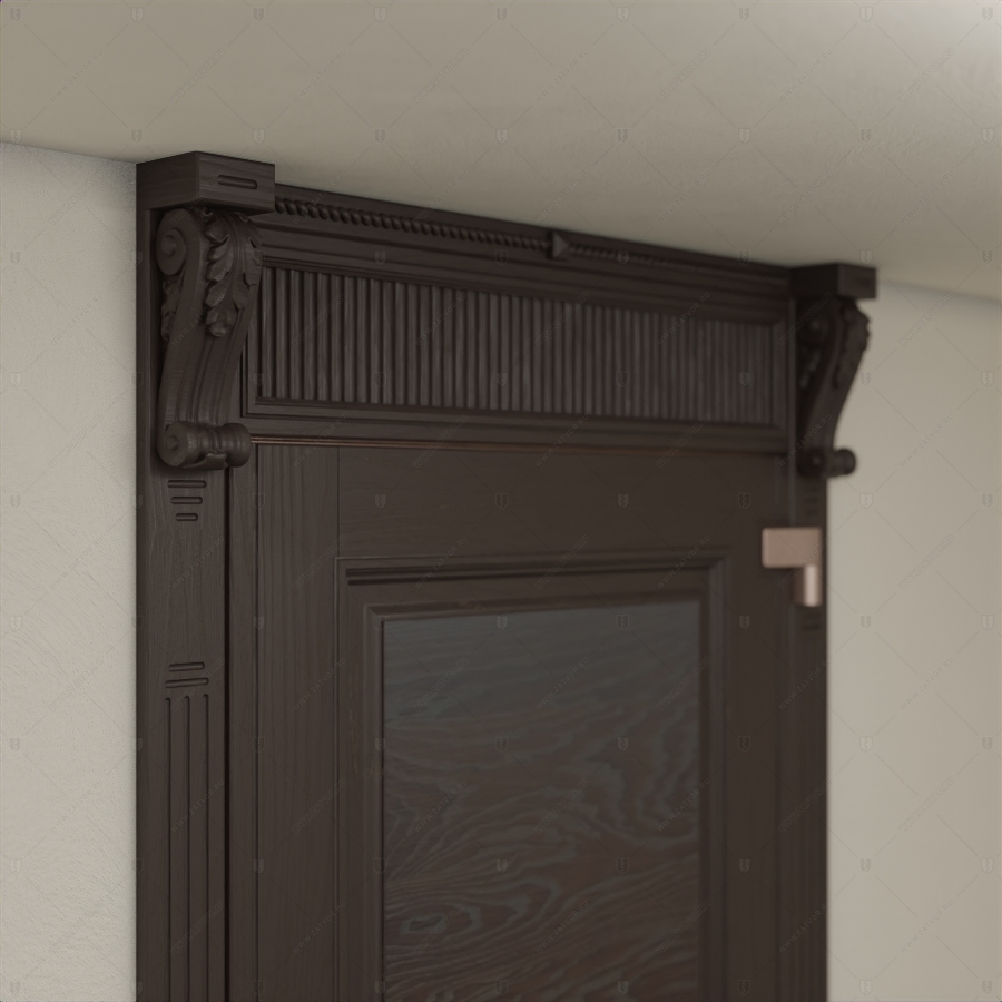 Резной декоративный элемент среднего размера (объемный декор)