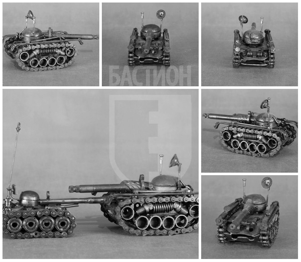 Металлическая декоративная фигурка "Танк"_0