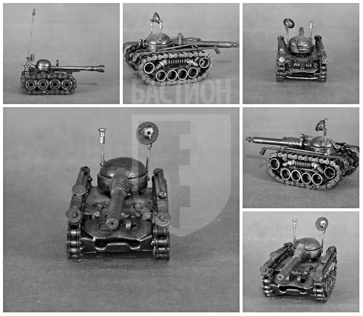 Металлическая декоративная фигурка "Танк малой"_0