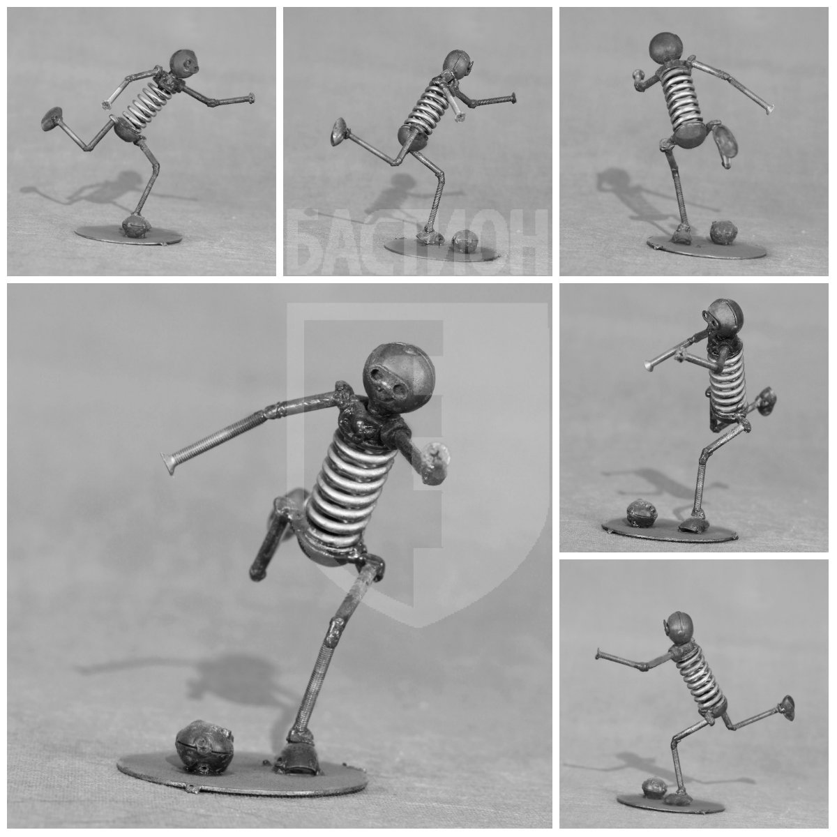 Металлическая декоративная фигурка "Футболист"_0