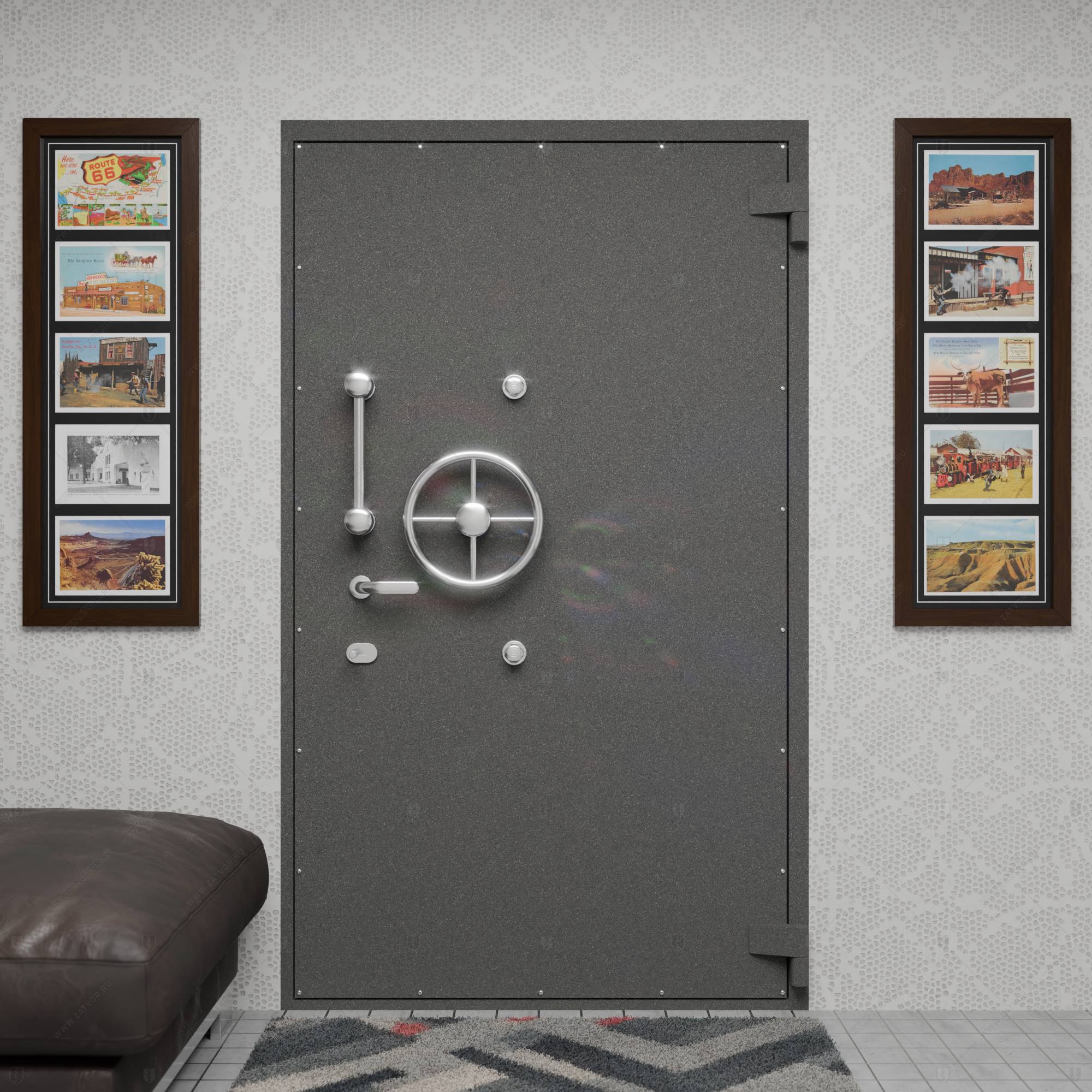 Пожаростойкая бронированная внутренняя стальная дверь "Галена" БАСТИОН-7_1