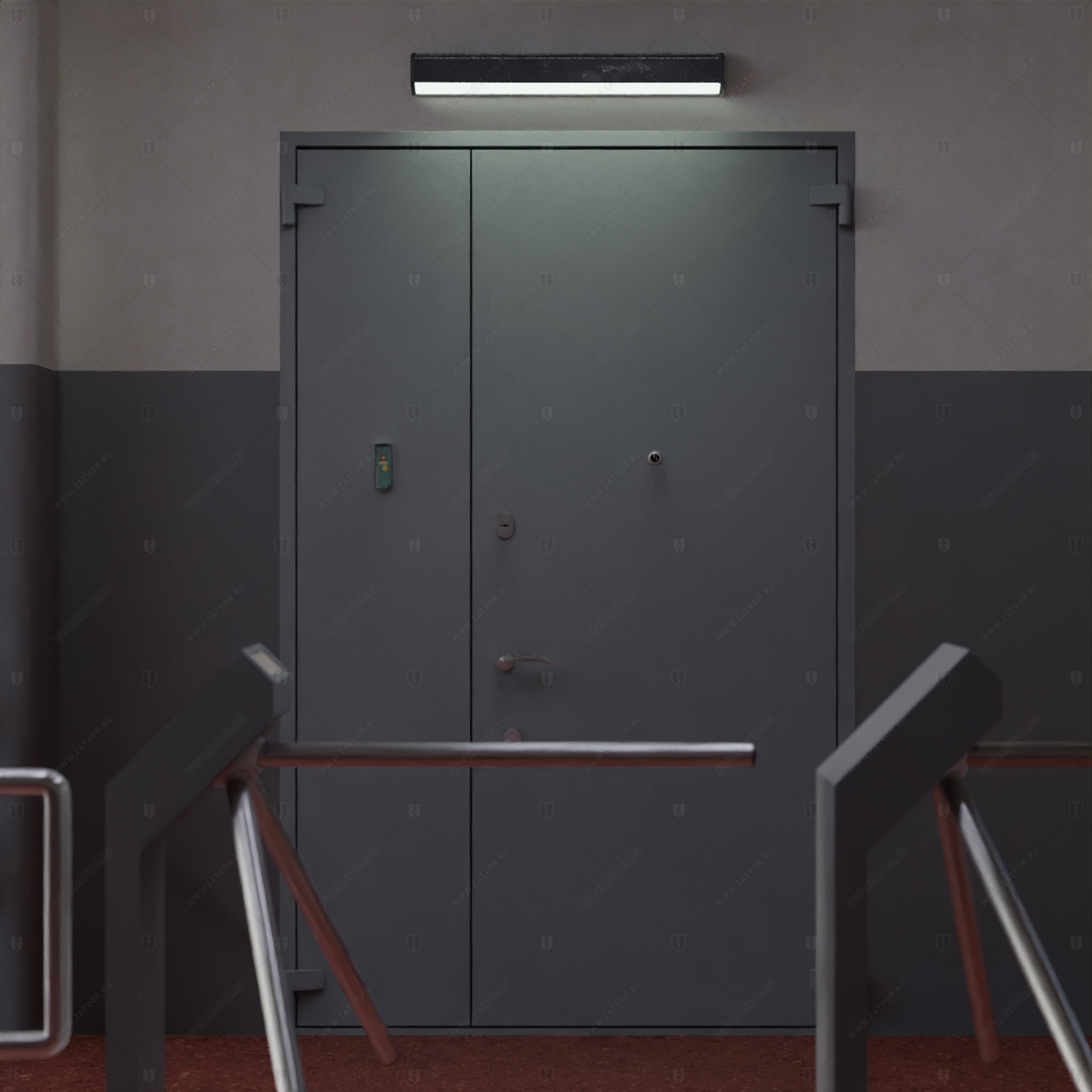 Двустворчатая входная дверь "Фоонт" БАСТИОН-2