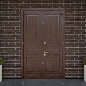 Двустворчатая входная дверь "Метида" БАСТИОН-2