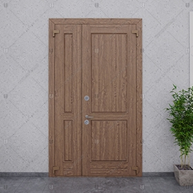 Двустворчатая входная дверь"Мусика" БАСТИОН-1 