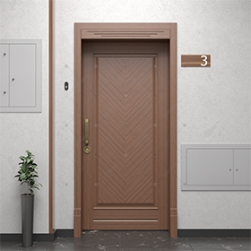 Внутренняя пожаростойкая входная стальная дверь "Тета" СуперЛюкс EIS60