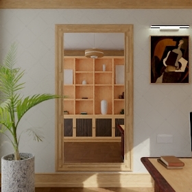 Скрытая дверь "Фита" СуперЛюкс с наружной панелью из зеркала