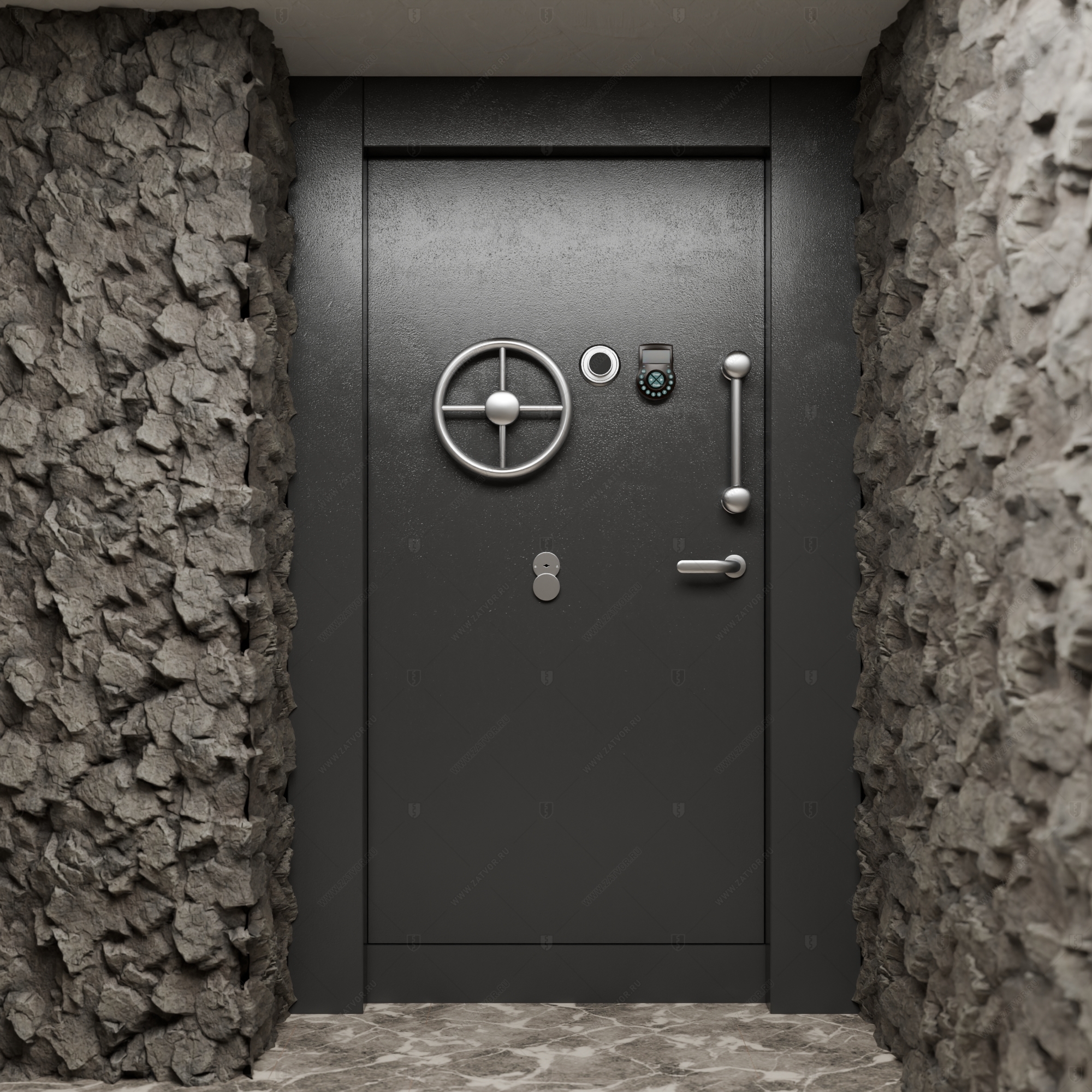 Пожаростойкая бронированная внутренняя стальная дверь "Акесид" БАСТИОН-8