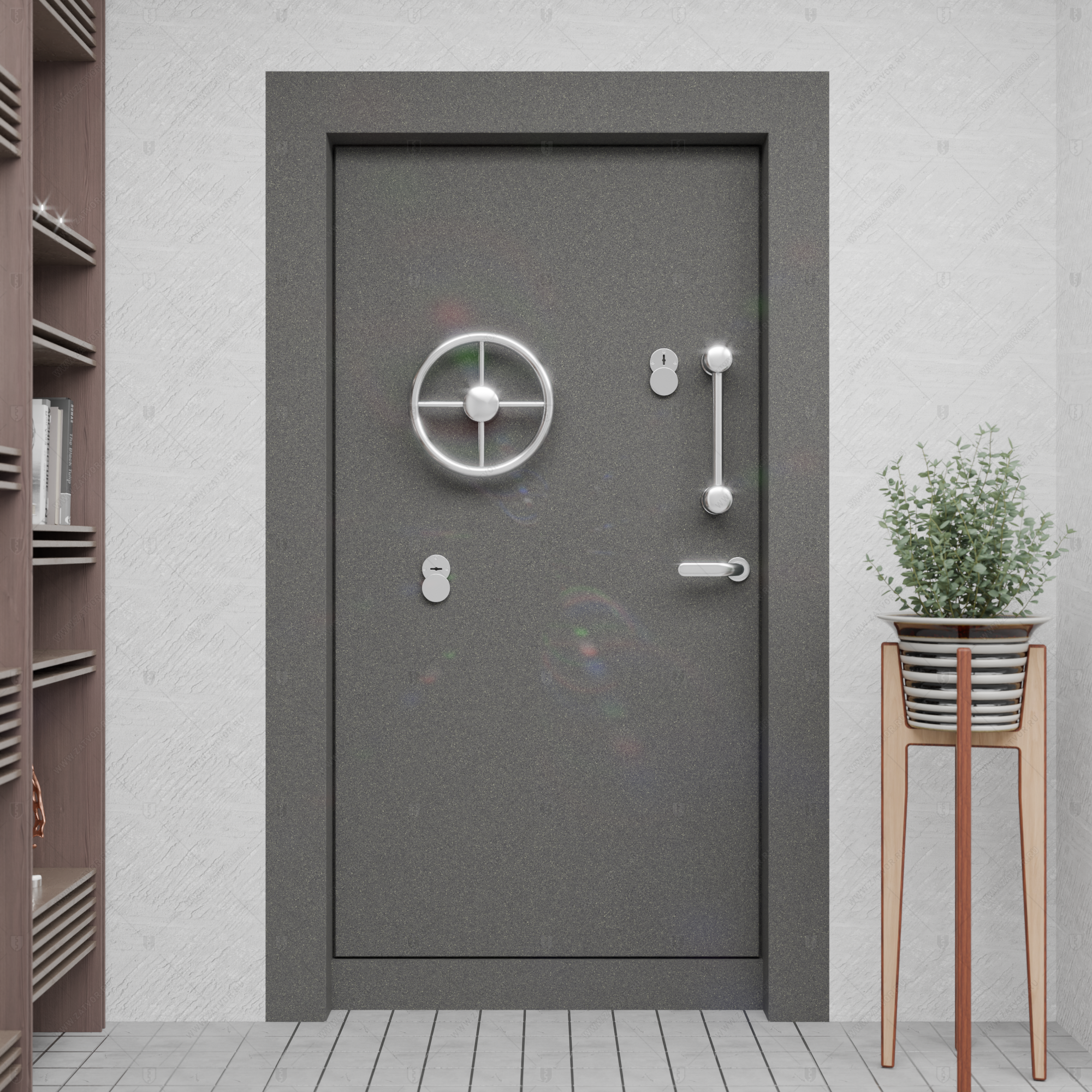 Пожаростойкая бронированная внутренняя стальная дверь "Галена" БАСТИОН-7