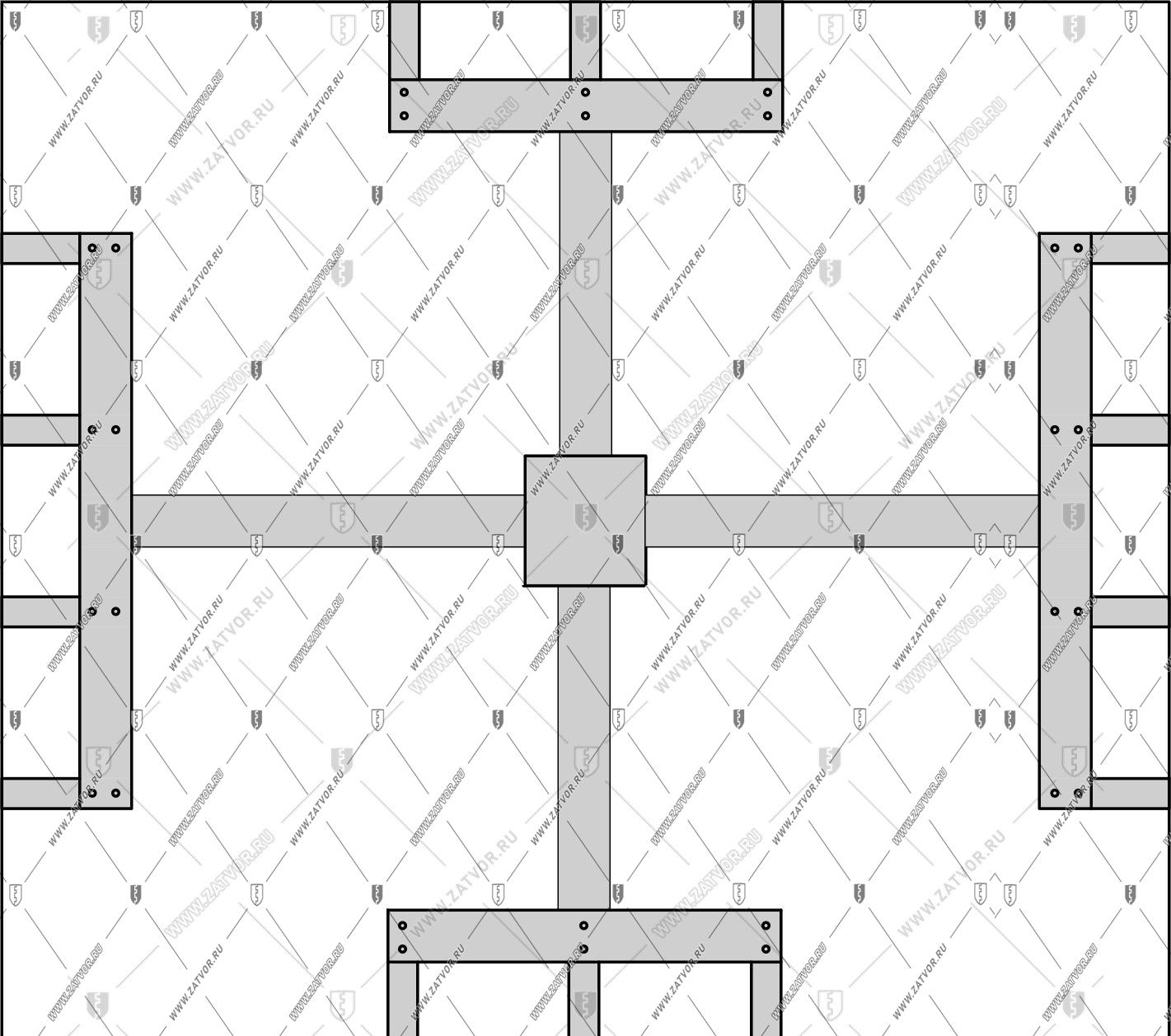 Четырёхсторонняя ригельная система (для небольших сейфов)