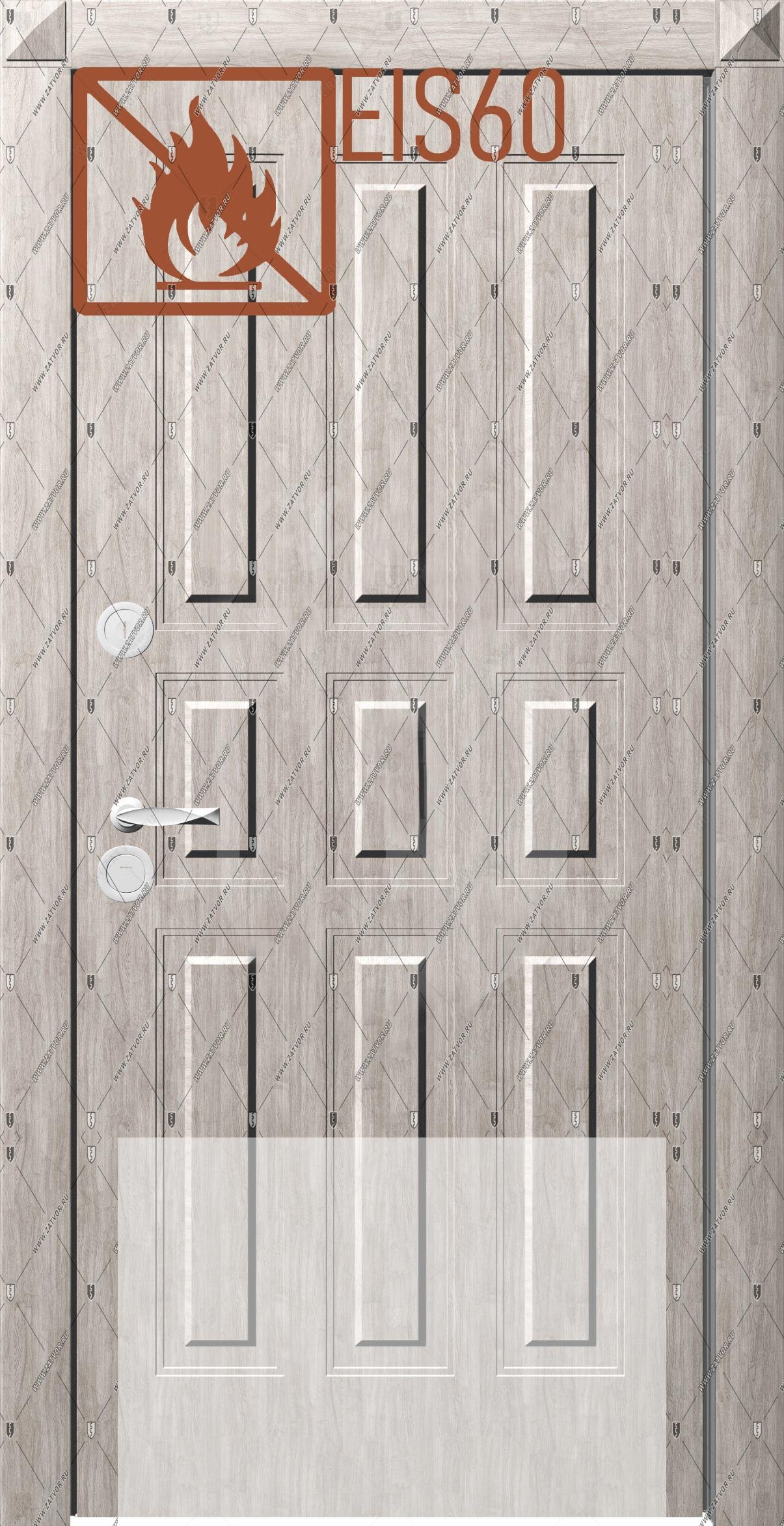 Противопожарное исполнение дверного блока EIS60