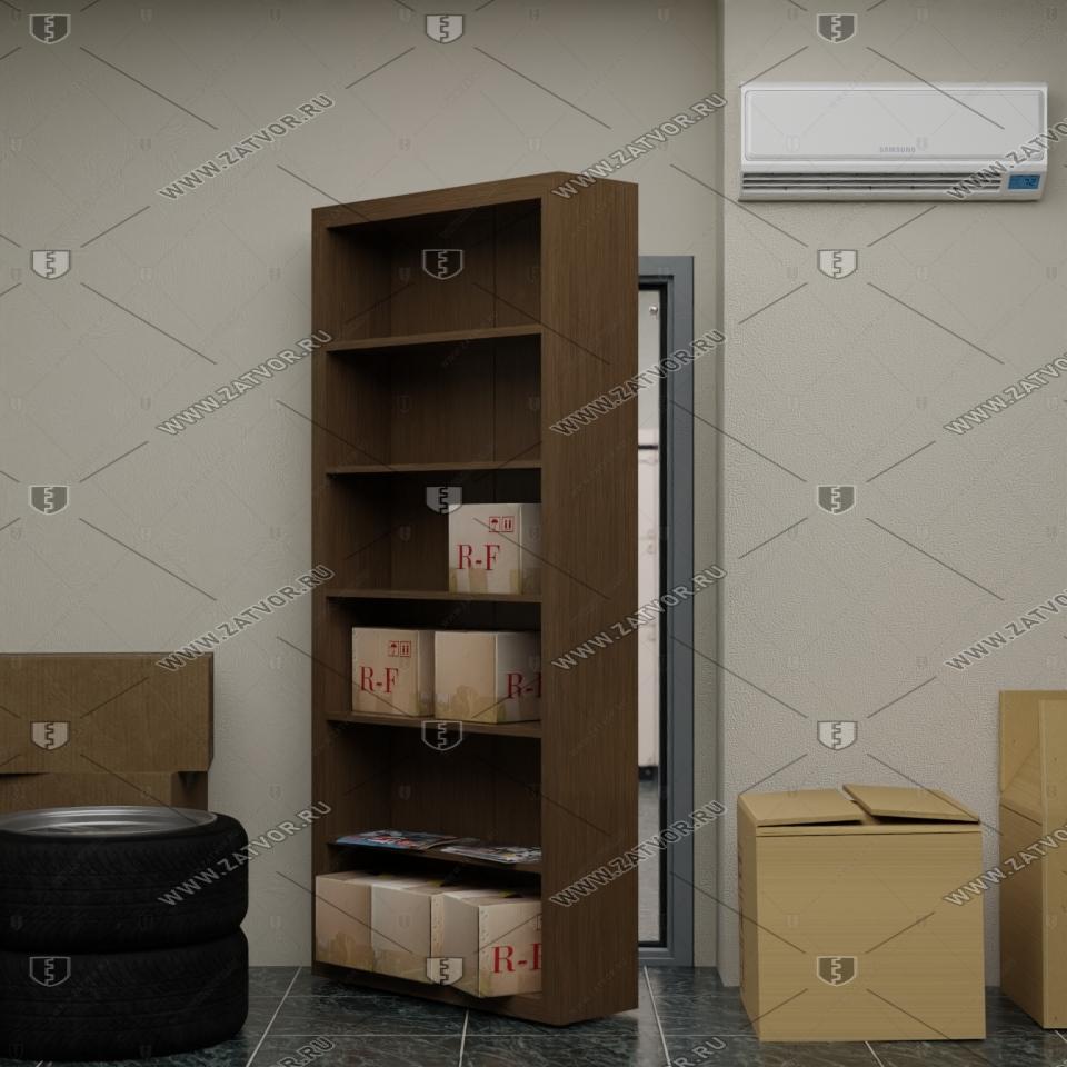 Скрытая дверь "Тоон" СуперЛюкс с панелью в виде шкафа_6