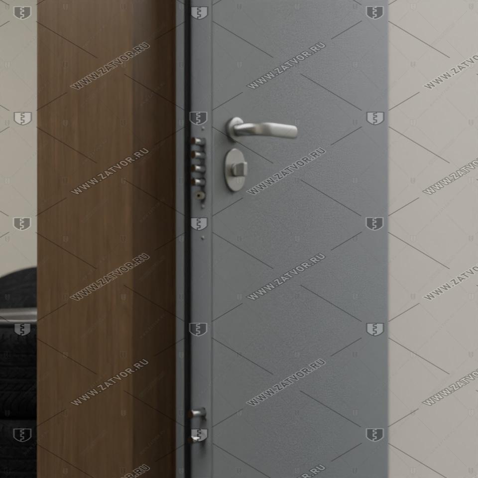 Скрытая дверь "Тоон" СуперЛюкс с панелью в виде шкафа_10