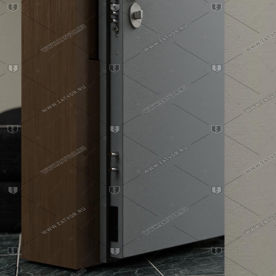 Скрытая дверь "Тоон" СуперЛюкс с панелью в виде шкафа_11