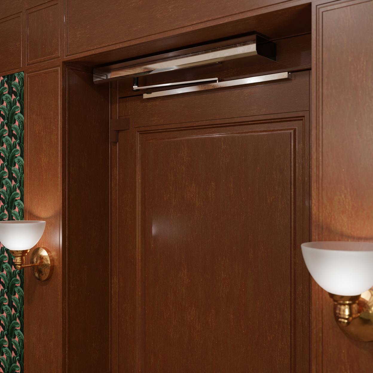 Скрытая дверь "Зеве" СуперЛюкс с панелью в виде книжного шкафа_7