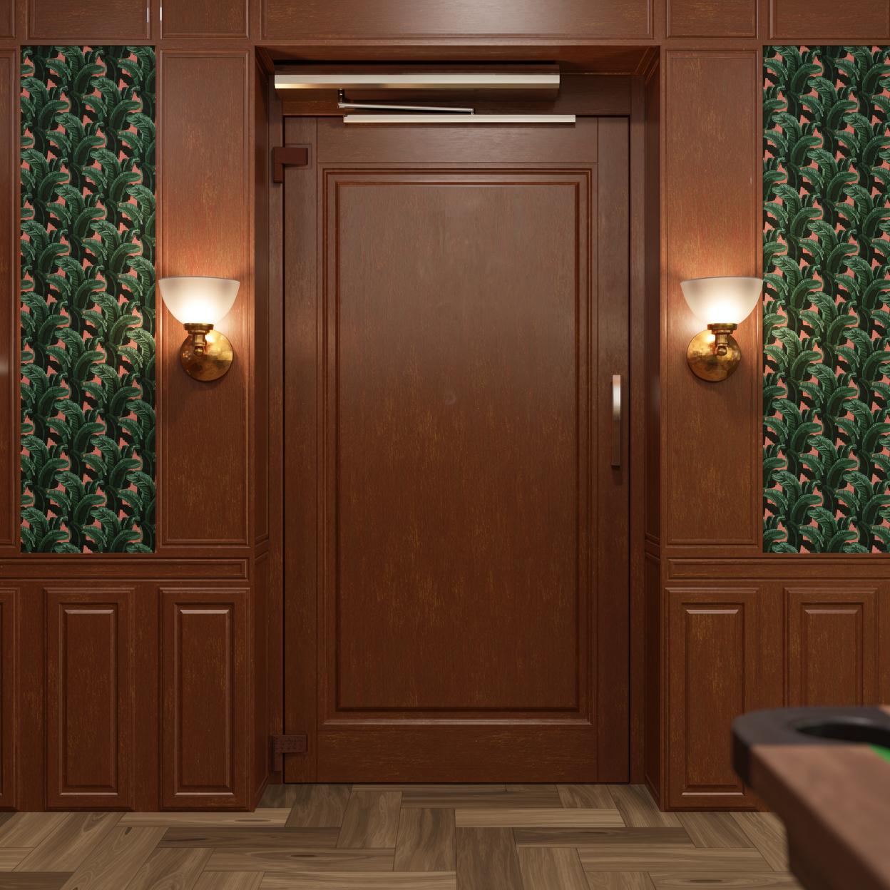 Скрытая дверь "Зеве" СуперЛюкс с панелью в виде книжного шкафа_1